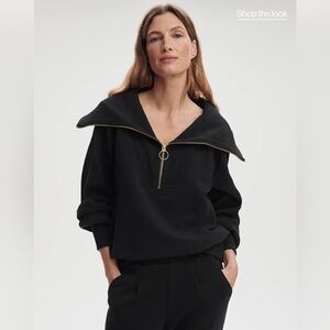 VARLEY Vine Half Zip Pullover Black Size Small